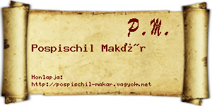 Pospischil Makár névjegykártya